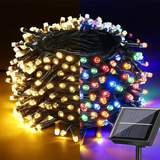 LUCES DE NAVIDAD CON PANEL SOLAR